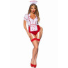 Leg Avenue - Costume Infirmière Sexy Rouge/Blanc M